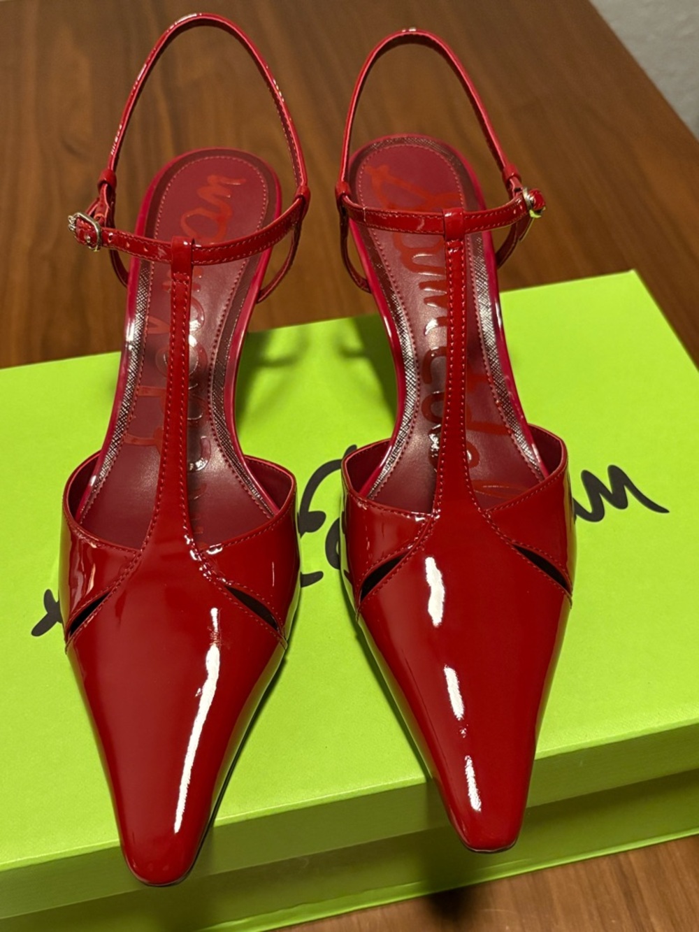Sam Edelman Briella Red slingback kitten heels pointed toe. Brand new size 9.5 - Picture 2 of 6